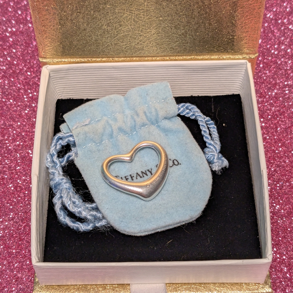 Tiffany & Co 925 Elsa Peretti Open Heart Charm
